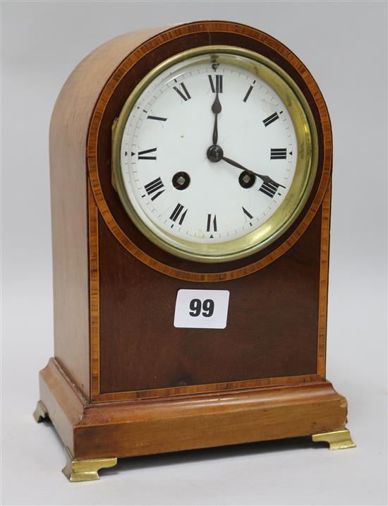 An Edwardian arched mantel clock